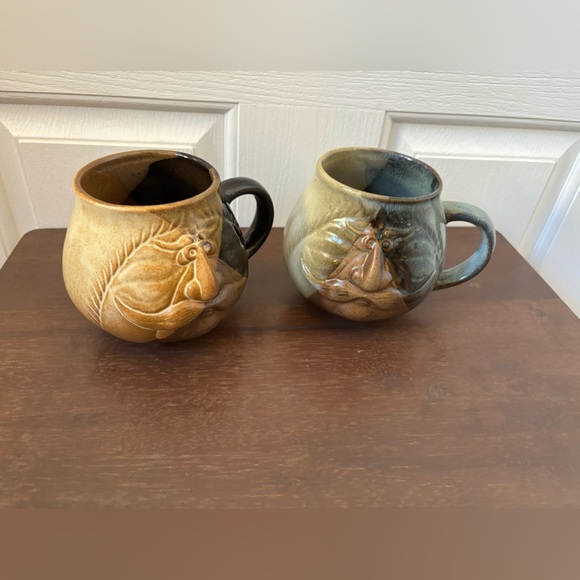 2 Vintage Pottery Craft ‘USA 70s Expression Face Ceramic Mugs - Picture 4 of 12